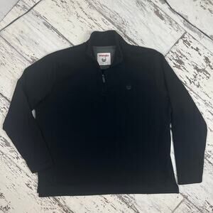 Wrangler Sweater men’s XL black, Quarter Zip, mock collar